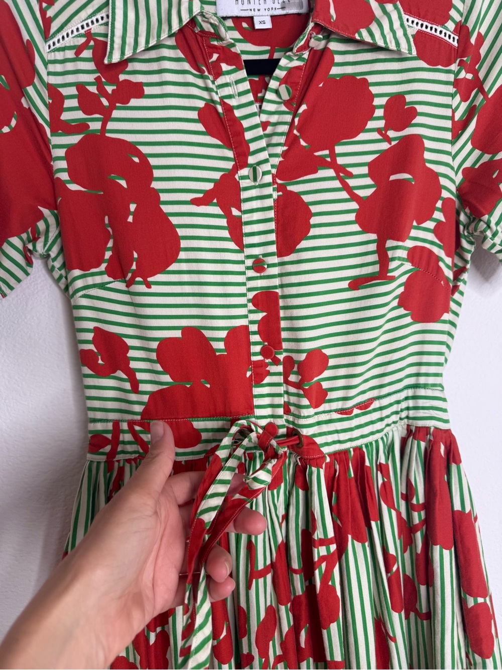 Hunter Bell Colby Midi Dress Green
Striped Cotton Sz XS - Picture 8 of 16